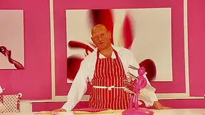 Freaky chef bangs a wonderful brunette lady