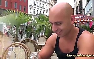 Isabella chrystin gives nuru massage on big cock