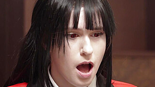 Self-confident Yumeko Jabami Was Defeated And Fucked Right On The Table