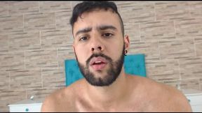 Hot Hairy Latin Stud Ass Play and Suck-like Movements