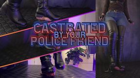 Castrated by Your Police Officer Friend in Thigh High Riding Boots (Edited Double Version) - TamyStarly - Cock Balls Crush Trample, Shoejob, Bootjob, CBT, Ballbusting, Trampling, Stomping