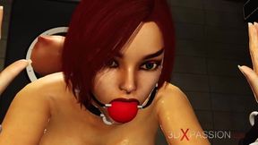 Car Toon - Hard Anal Fucking With Redhead Girl In Cuffs And Hot Futa With A Big Dick