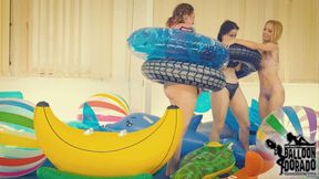 RB-F Inflatable destroying with Lisa Pati and Reggi Part 1 of 2 HD Version