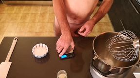 Cicci77 after having collected the last sperm of Pedro prepares the exclusive all sperm meringues at 38%