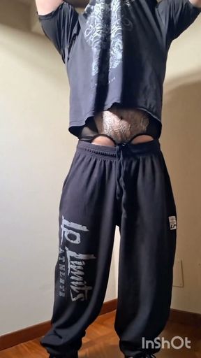Bodybuilder Secret Under Gym Clothes