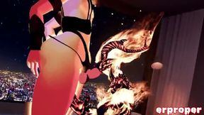 VR Chat Flame Atronach Kiss Turn Into Hot Blowjob And Doggy Style Fuck