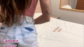 N&atilde_o resisti e tive que passar a pica preta na minha Personal trainer