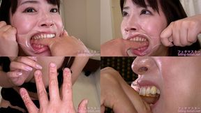 Hinata Tachibana - A cute girl bites a man's finger with all her might, making it while exposing her back teeth with a hook at the corner of her mouth - MOV