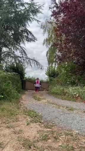 Dressed as a gardener with a new dress