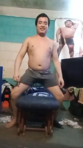 Shirtless Jesus Pulling His Penis Sitting Compilation
