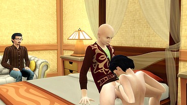 How To - Japanese husband shares his wife with his virgin stepson who is sick making the characters