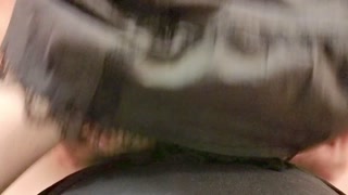 Hot Asian Goth Step Sister Massaged Then Rides White Huge Cock and ORGASMS