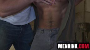 Dominic Pacifico loses his hole to Spencer Reed in warehouse gangbang