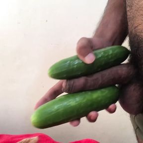 dasdy Big black cock masturbation with big 2 dildos