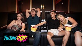 Twink Pop - Straight Studs Joey Mills & Felix Fox Secretly Stroke Each Other's Shaft At The Cinema