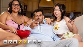 Horny Girls Ashlyn Peaks & Chloe Surreal Compete For Their Share Of Alexs Huge Cock