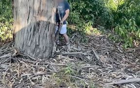 Amateur Straight Boy Caught Peeing Outdoors