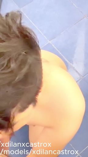 Bear Fucks Twink in the Bathroom and They Are Almost Discovered.