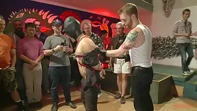 Bar Slut Gang Fucked And Covered In The Crowds Cum