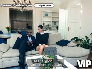 VIP4K. EXCITED WEDNESDAY IS CHEATING WITH LARGE EBONY KNOB. Sexy sex with Charlotte Grey