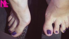 Barefoot Revving in Puma Sneakers