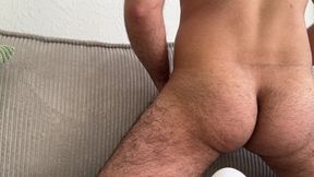 fleshlight fuck with big hairy ass and cum contractions