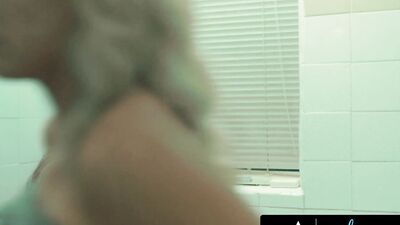 GIRLSWAY - Futuristic MILF Takes Vintage Nerdy Girls' Virginity! ROUGH PASSIONATE THREESOME