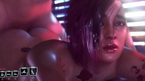 Judy Alvarez Takes It in the Ass - Cyberpunk 2077 Anal Doggystyle Action