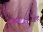 Purple vs. Black Sheer Robe Try On Haul