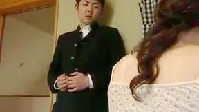 JAV Step Mom Forbidden Fuck Toy Gets Hard and Strokes in front of her