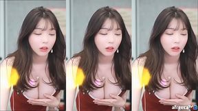 Jeehyeoun sexy dance in red dress