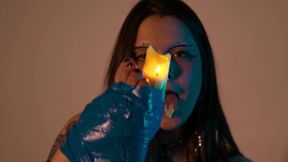 some wax might go down your throat today