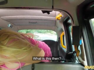 Fake Taxi Gorgeous blond chick enjoys riding on a large weenie in a taxi