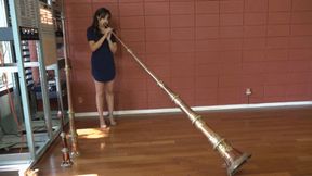 Lucy Purr Blows 3 Sizes of Tibetan Horns (MP4 - 720p)