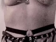 Nipple clamps slow motion tittie bouncing