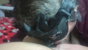 My girlfriend gives me a delicious blowjob until she swallows my milk