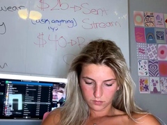 Blonde Teen Solo Masturbating On Webcam