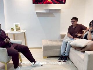 My nerdy superlatively good ally's lustful, curvy Lalin girl girlfriend gets drilled by my biggest ebony dick in a raw, bareback bang behind her boyfriend's back!