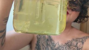 Giantess Goddess Punishment: Tiny Man Swimming in Golden Stream | Helpless Submission & Teasing (PART 2)