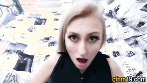 ”Teens suck cock with their clothes on in POV”