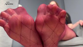 Worship My Fragrant Feet and Cum on My Countdown! - Pantyhose Domination with Foot Worship, and JOI with Miss Adrastea