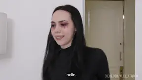 Stepdaddy's Goth Slut Devours Cock in Deepthroat Session