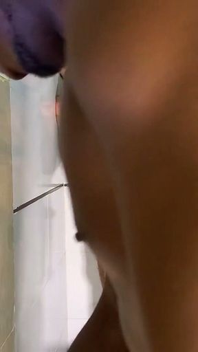 Banging His Ebony Bussyasshole in the Bathroom
