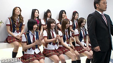 Wet pussies japaneses teens group fucked in a jav game show