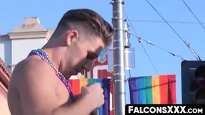 FalconsXXX.com - Big dick party hunks raw fuck hard in a hotel room after hours