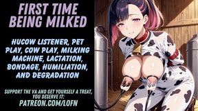 [f4f] First Time Being Milked - Pet Hucow Listener X Farmer Owner Narrator [lactation] [fdom]