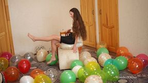 Rapid sit pop over 40 balloons