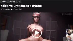 Raw 3D Animation: Bald model Kiriko gets fucked hard in cosplay