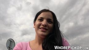 Picked up street lady makes client cum after doggystyle