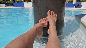 Milah Arches Highly Arched Feet Goddess in the pool